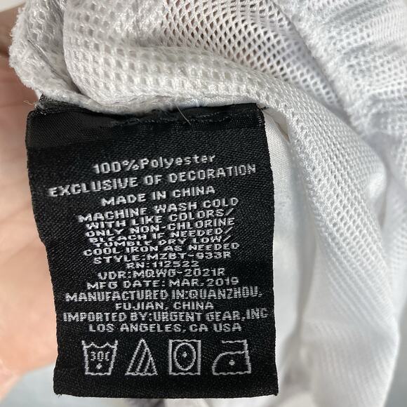 Micros Mens L White Gray Aztec Geometric Palms Swim Trunks Board Surf Shorts - Picture 8 of 11